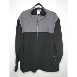 Disney Parks WDW 1971 Mickey Mouse Full Zip Denali Jacket Size XXL Black Gray